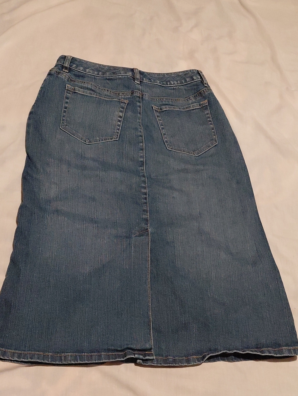 Vintage 90s Talbots Petites Denim Maxi Skirt - Size 8P - Picture 5 of 7